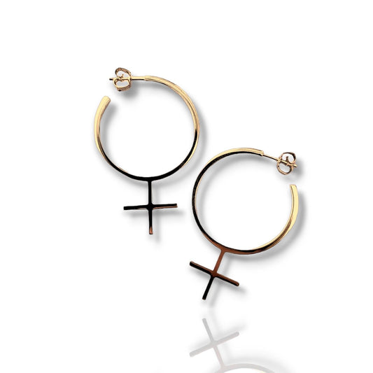 She Earrings Feminine Gold