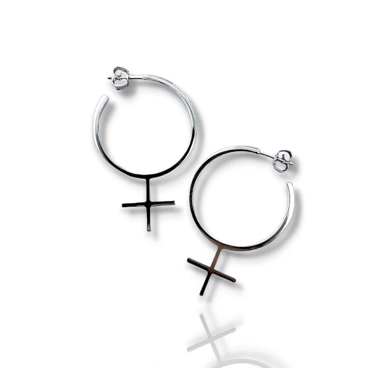 She Earrings Feminine Silver